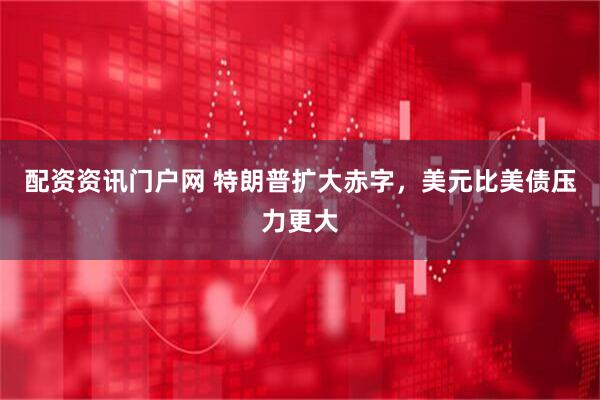 配资资讯门户网 特朗普扩大赤字，美元比美债压力更大